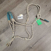 Thick Stiff Nylon Rope Halter, Wrapped Noseband* gc, dingy, stains, rubs, frays
