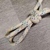 Thick Stiff Nylon Rope Halter, Wrapped Noseband* gc, dingy, stains, rubs, frays
