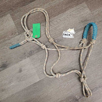 Thick Stiff Nylon Rope Halter, Wrapped Noseband* gc, dingy, stains, rubs, frays