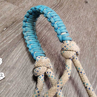 Thick Stiff Nylon Rope Halter, Wrapped Noseband* gc, dingy, stains, rubs, frays
