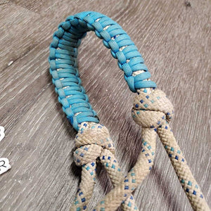 Thick Stiff Nylon Rope Halter, Wrapped Noseband* gc, dingy, stains, rubs, frays