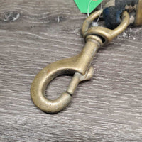 Nylon Lead Rope *gc/fair, stiff, dirty, loose snap, faded, rubs, snags
