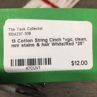 13 Cotton String Cinch *vgc, clean, mnr stains & hair