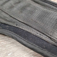 Wide Nylon Web Neoprene Velcro Liner Cinch, 2x D Rings *fair, dirt, curled/folded edges, v.rusty, chips, older, frays
