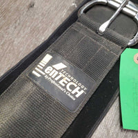 Nylon Web Neoprene Velcro Liner Cinch, 2x D Rings *gc, v.dirty, older, snags, hairy holes
