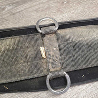 Nylon Web Neoprene Velcro Liner Cinch, 2x D Rings *gc, v.dirty, older, snags, hairy holes
