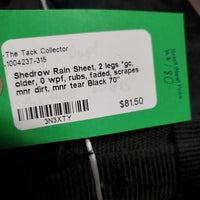 Rain Sheet, 2 legs *gc, older, 0 wpf, rubs, faded, scrapes mnr dirt, mnr tear
