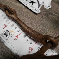 SS Jointed Combo Barrel Bit, Lariat Rope Noseband *fair, stiff, v.rusty, clean, mnr residue
