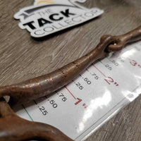 SS Jointed Combo Barrel Bit, Lariat Rope Noseband *fair, stiff, v.rusty, clean, mnr residue
