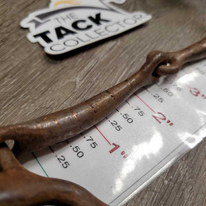 SS Jointed Combo Barrel Bit, Lariat Rope Noseband *fair, stiff, v.rusty, clean, mnr residue