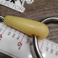 French Link Loose Ring Bit, center roller *gc, discolored, stains, clean, chewed, sharp
