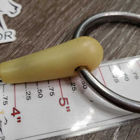 French Link Loose Ring Bit, center roller *gc, discolored, stains, clean, chewed, sharp

