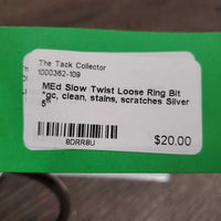 MEd Slow Twist Loose Ring Bit *gc, clean, stains, scratches
