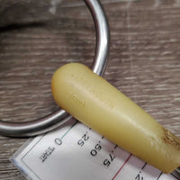 French Link Loose Ring Bit, center roller *gc, discolored, stains, clean, chewed, sharp, residue

