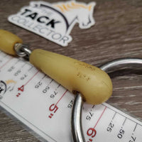 French Link Loose Ring Bit, center roller *gc, discolored, stains, clean, chewed, sharp, residue
