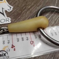 French Link Loose Ring Bit, center roller *gc, discolored, stains, clean, chewed, sharp, residue
