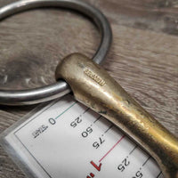 Med French Link Loose Ring Bit, lozenge *gc, v.stained, v.chewed, scratches
