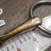 Med French Link Loose Ring Bit, lozenge *gc, v.stained, v.chewed, scratches
