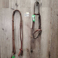 Rsd Bridle, Cotton Web Reins *vgc, MISSING 1 Cheek, dirty, mnr rubs & hair
