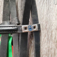 Rsd/Padded Bridle *gc, dirty, rubs, older? twisted/bent, scratches, faded

