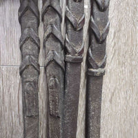 FS Rsd Padded Bridle, Wide Noseband, Thick Braided Reins *gc, dirty, dents, xholes, creases, rubs, gunk, loose stitch
