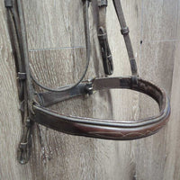 FS Rsd Padded Bridle, Wide Noseband, Thick Braided Reins *gc, dirty, dents, xholes, creases, rubs, gunk, loose stitch
