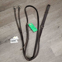 Rsd Leather Running Martingale *gc/fair, NO stopper, xholes, stiff, dry, hairy, curled end, dirt, keeper: stretched & cracked
