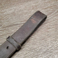 Rsd Leather Running Martingale *gc/fair, NO stopper, xholes, stiff, dry, hairy, curled end, dirt, keeper: stretched & cracked
