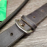 Rsd Leather Running Martingale *gc/fair, NO stopper, xholes, stiff, dry, hairy, curled end, dirt, keeper: stretched & cracked
