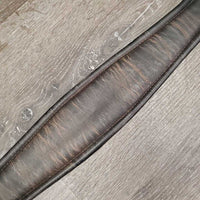 Padded Leather Girth, 2x els *gc, older, v.frayed & stretched elastic, creases, mnr hairy seams