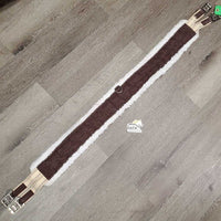 Nylon Web & Fleece Girth, 2x els, D Ring *vgc/gc, clean, hairy, clumpy, mnr stretched els & thin corners
