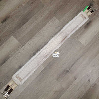 Nylon Web & Fleece Girth, 2x els, D Ring *vgc/gc, clean, hairy, clumpy, mnr stretched els & thin corners