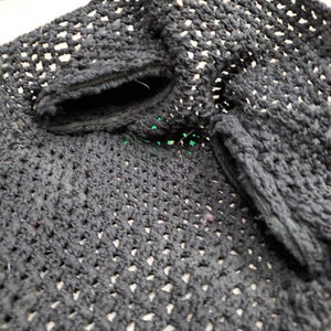 Sound Proof Tie Down Crochet Bonnet, 2x piping, 3x bling *xc, clean mnr hair, zipties