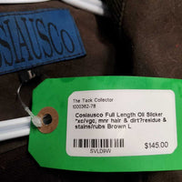 Full Length Oil Slicker *xc/vgc, mnr hair & dirt?residue & stains/rubs