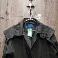 Full Length Oilskin Slicker, snaps *xc, mnr dirty & hair, older?
