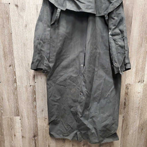 Full Length Oilskin Slicker, snaps *xc, mnr dirty & hair, older?