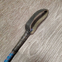 Riding Crop Whip, handle *fair, cut handle, scrapes, snags, faded, bent, cliced end
