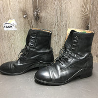MENS? Paddock Boots, laces *gc, clean, stains, repairs, mnr scuffs & scratches, torn top edge, older

