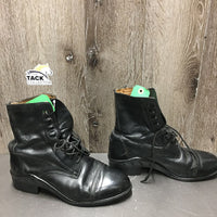 MENS? Paddock Boots, laces *gc, clean, stains, repairs, mnr scuffs & scratches, torn top edge, older
