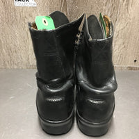 MENS? Paddock Boots, laces *gc, clean, stains, repairs, mnr scuffs & scratches, torn top edge, older