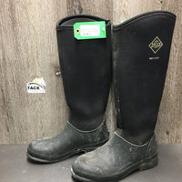 MENS Tall Buck Boots *gc/fair, cracks/hole, repair, dirt, faded, edge rubs & pills, older?, inner heel rubs
