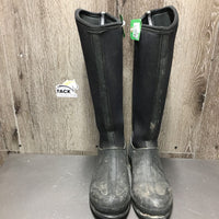MENS Tall Buck Boots *gc/fair, cracks/hole, repair, dirt, faded, edge rubs & pills, older?, inner heel rubs