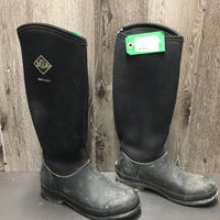 MENS Tall Buck Boots *gc/fair, cracks/hole, repair, dirt, faded, edge rubs & pills, older?, inner heel rubs
