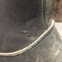 MENS Tall Buck Boots *gc/fair, cracks/hole, repair, dirt, faded, edge rubs & pills, older?, inner heel rubs
