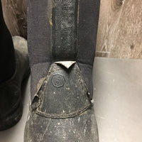 MENS Tall Buck Boots *gc/fair, cracks/hole, repair, dirt, faded, edge rubs & pills, older?, inner heel rubs
