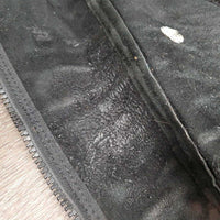 Pr Leather Half Chaps, bag *gc/fair, older, clean, unstitched seams, v.puckered, undone stitching, dry, stiff, rubs
