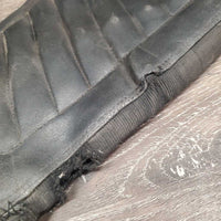 Pr Leather Half Chaps *fair, hole, repairs, lining: rips, frays, rubs & clumpy, older, separating velcro
