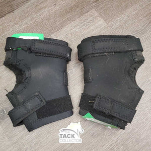 Pr Hock Boots, bag *gc, older, clean, pilly, hairy, stains, residue, frayed/cracked edges, threads