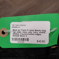 Pr Hock Boots, bag *gc, older, clean, pilly, hairy, stains, residue, frayed/cracked edges, threads
