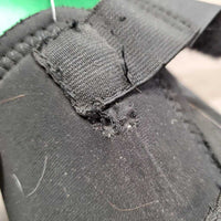 2 Neoprene Knee Boots *gc, hairy, clumpy, dirt, stains, clean, marker, gouges, UNSTITCHED elastic
